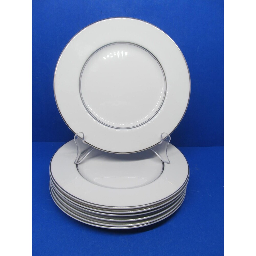 Royal Doulton Argenta English Translucent China Set Of 7 White Salad Plates EUC